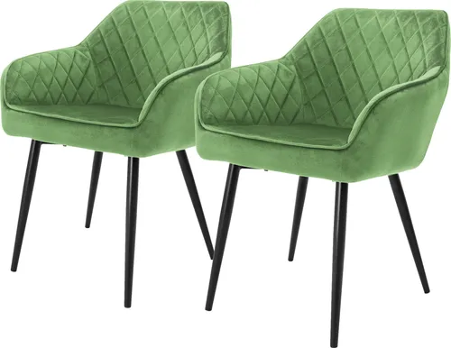 ML-DESIGN Polsterstuhl Esszimmerstühle 2er Set Salbei