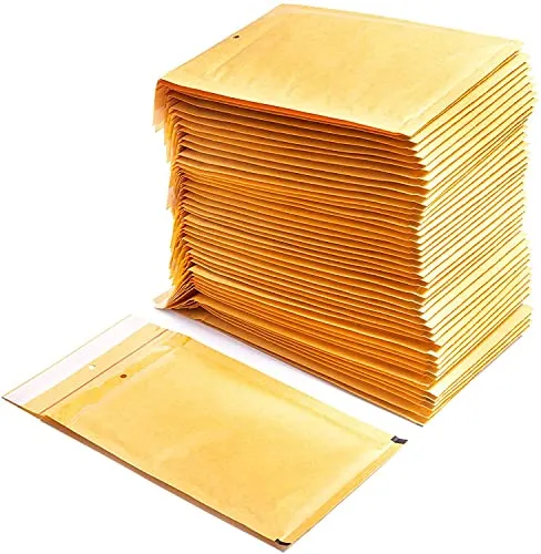 Gepolsterte Umschläge aus Polyethylen-Innenpolster, Farbe Braun, Versandtaschen mit Kapazität für Dokumente mit einer maximalen Fläche (10 Polsterumschläge, 150x220 mm)