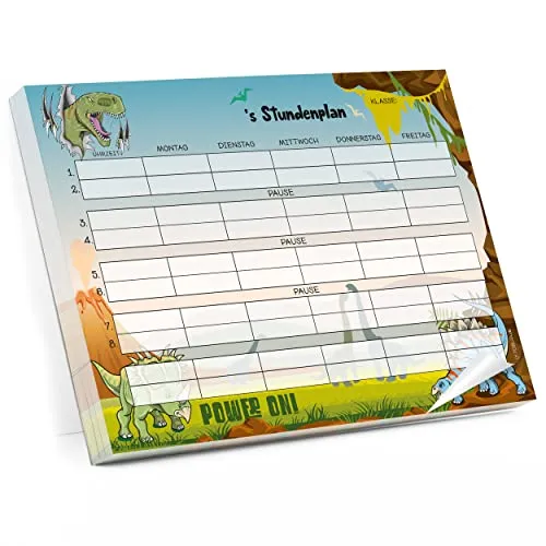 Stundenplan Schule Dino Design