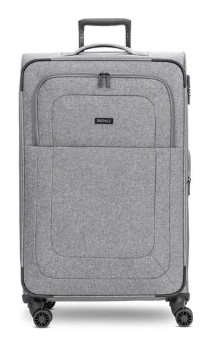 Redolz Weichgepäck-Trolley Essentials 12 - 4 Rollen, grau - Weichschalenkoffer mit 4 Rollen für müheloses Reisen. TSA-Schloss und großzügiges Volumen von 98 l bieten Sicherheit und Platz für all Ihre Essentials.