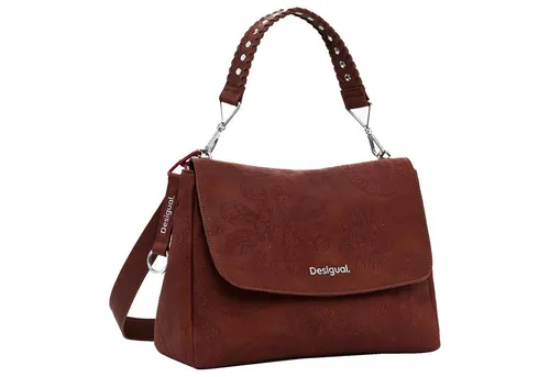 Desigual Dejavu Posadas Schultertasche 31,5 cm camel - Stylisch und Praktisch - Umhängetasche für Frauen, 23 x 32 x 12 cm, aus hochwertigem Polyurethan, ideal für den Alltag mit praktischem Schultergurt und modernem Design.