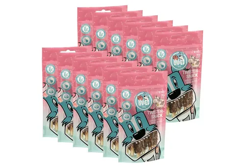 Lov&Ed Twister-Snack Rind 12x70g - Leckere Kau-Leckerli für Hunde, ummantelt mit 100 % reinem Rinderfilet. Ideal für die tägliche Zahnpflege und praktisch im wiederverschließbaren Beutel.