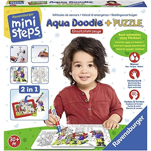 Ravensburger ministeps 04558 - Aqua Doodle® Puzzle: Einsatzfahrzeuge