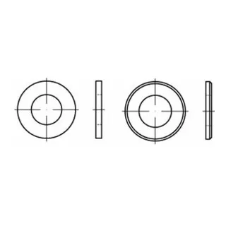 DIN 125-A Messing Unterlegscheiben, 1000 Stück - Hochwertige Messing Unterlegscheiben in der Größe 8,4 x 16 x 1,6 mm, ideal für eine zuverlässige Verbindung und lange Lebensdauer.