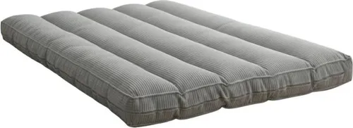 Futon abnehmbarer Bezug 2 Personen aus Cord BANANAIR 140x190 cm hellgrau