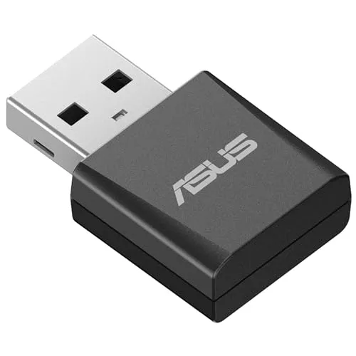 ASUS USB-BE92 Nano Tri-Band BE6500 WiFi 7 Adapter - WLAN-Zubehör mit ultraschnellem Tri-Band und WiFi 7 für blitzschnelle Internetverbindungen überall.