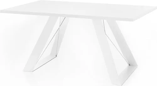 WFL GROUP Esstisch Colter Weiß - Ausziehbar von 160 cm bis 260 cm - Esszimmertisch mit flexibler Ausziehfunktion, ideal für große Dinnerpartys oder intime Familienessen. Robuste pulverbeschichtete Metallbeine sorgen für Stabilität und modernes Design.