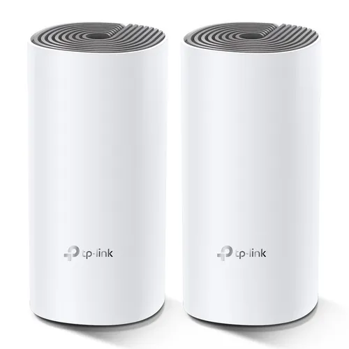 TP-Link Deco E4 Mesh WLAN Set (2er Pack) - AC1200 Dual Band Router, 260m Reichweite für optimale Wi-Fi-Abdeckung in großen Wohnbereichen
