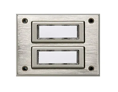 HUBER Aufputz Klingeltaster 2 fach aus Echtmetall