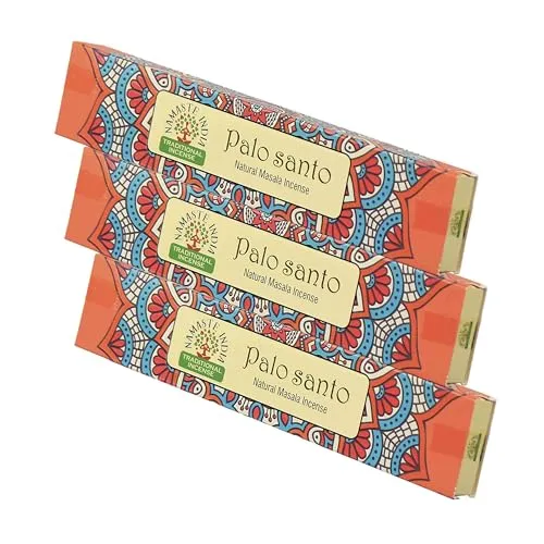 NKlaus 3X Palo Santo Räucherstäbchen – 45g traditionelles Masala Räucherwerk aus Indien, beruhigender Duft für Meditation, Reinigung und Energiearbeit