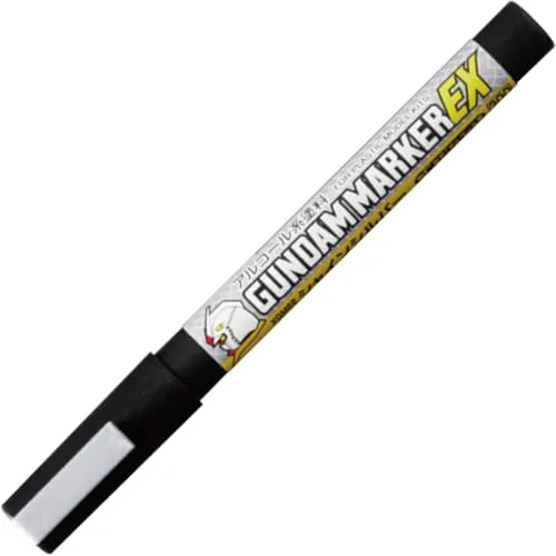 GSI Creos Mr. Hobby XGM02 Gundam Marker EX Shine Silver (Silber), Paint Type, EX Serie, Filzstift, Meißel, für Gunpla Modellbau