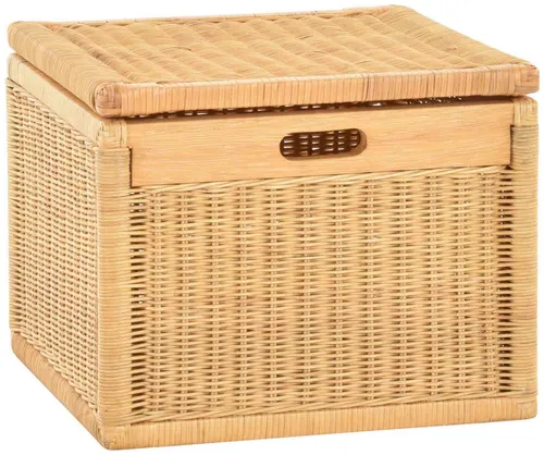 Krines Home Wäschekorb LK 73 Top Klein Honig - Wäschekorb aus handgefertigtem Rattan in Honigfarbe, ideal für eine stilvolle Wohnatmosphäre. Mit seinen kompakten Maßen passt er perfekt in jedes Zuhause.