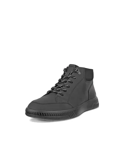 Schnürboots ECCO Herren Gr. 41 schwarz Leder - Elegante Schnürboots für Herren von ECCO, gefertigt aus hochwertigem Nubukleder mit softer Schaftrandpolsterung für besten Tragekomfort. Ideal für Wanderungen und den Alltag.