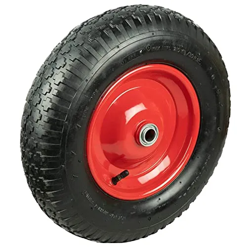 HRB Schubkarrenrad mit Metallfelge 400 x 100 x 20 mm, Nabe 75 mm