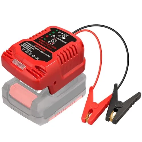 TPDL Auto-Starthilfe für Einhell PXC Akku 18V Li-Ionen, Starthilfe Adapter für 12 V Autos 3,5 Liter Motor, mit 11 AWG-Kabel und Klemmensatz (Kein Akku)