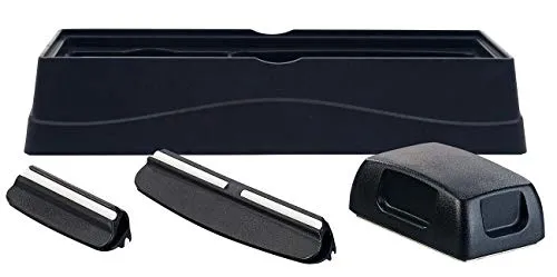 Rosenstein & Söhne Wasser-Schleifstein-Set: 4-teiliges Schleifstein-Zubehör-Set mit Halter, Winkelhilfen & Glätter (Universal-Schleifsteinhalter, Winkelhalter für Schleifstein, Schleifscheiben)