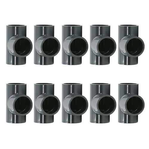 HAF 10x PVC Fittings T-Stück 90° 50mm | Robuste Verbindungen für PVC-Rohre - Praktisches 10er Set T-Stücke aus robustem PVC für vielseitige Rohrverbindungen. Ideal für den Einsatz in Pool- und Heizsystemen. Hohe Witterungsbeständigkeit und langlebige Qualität.