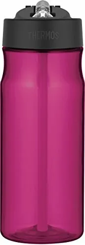 THERMOS Trinkflasche mit Flip-Up Trinkhalm 530ml BPA frei für Kinder Magenta