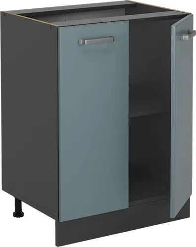 Vicco Küchenunterschrank R-Line Blau-Grau/Anthrazit 60 cm