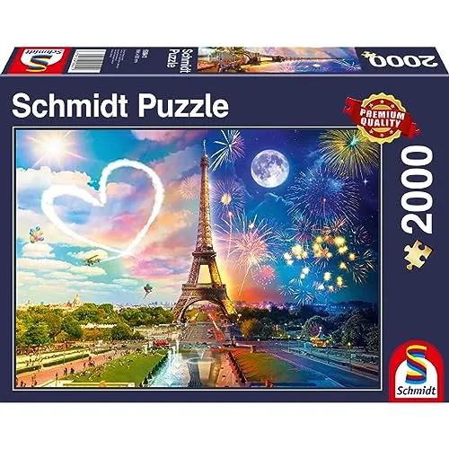 Schmidt Spiele 58941 Paris, Tag und Nacht, 2000 Teile Puzzle