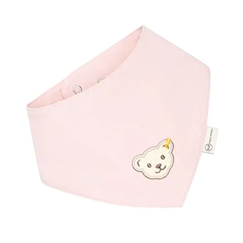 Steiff Unisex Baby Basic Halstuch GOTS, Silver PINK, One Size