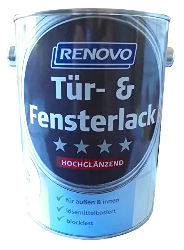 Renovo Tür- und Fensterlack 2,5Ltr, hochglänzend von Renovo