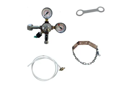 BieTal Wassersprudler Zubehörset für Quooker Cube - Umrüstset für Quooker Cube auf große CO2-Flasche, ermöglicht die Produktion von bis zu 300 Litern Sprudelwasser mit einem 7 bar Druckminderer und komplett montiertem Schlauch.