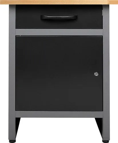 ONDIS24 Werkbank Wolle mit Sicherheitsschloss - Werkstatteinrichtung mit abschließbarer Tür, verstellbaren Füßen und einer maximalen Belastbarkeit von 380 kg - ideal für Hobbywerkstätten.