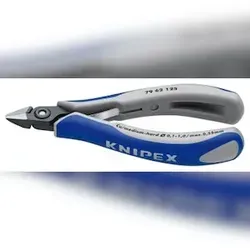 Knipex 79 62 125 Elektronik- u. Feinmechanik Seitenschneider 125mm - Präzisionszange für exakte Schnitte in Elektronik und Feinmechanik. Mit Drahtklemme für sicheres Arbeiten und induktiv gehärteten Schneiden für hohe Langlebigkeit.