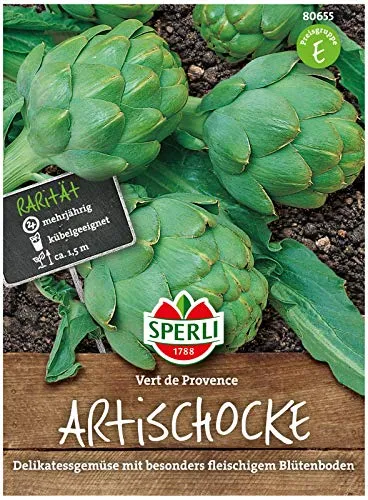 Sperli Premium Artischocke Samen verte de provence | Delikatess Sorte | Ertragreich | Artischocke Saatgut | Artischocken Samen 80655