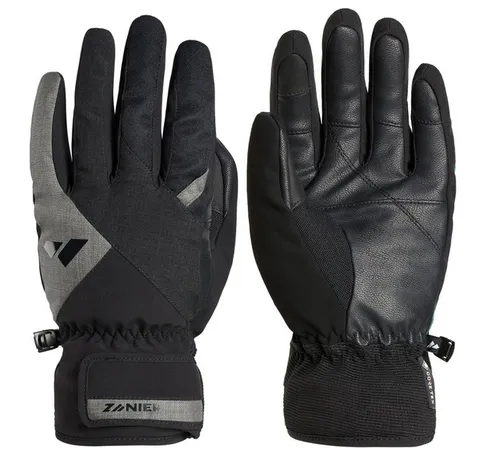 Zanier Winterhandschuhe Saalbach.GTX (winddicht, wasserdicht) schwarz/silber, Größe: 9