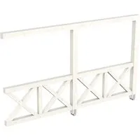 Seitenwand Andreaskreuz SKAN HOLZ 355 x 199 cm, weiß von SKAN HOLZ