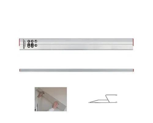 DEWEPRO Wasserwaage 150cm, kombinierte Trapez/H-Kartätsche - Wasserwaage für Bauarbeiten, 150 cm lang, aus robustem Aluminium, ideal zum effizienten Glätten von Putz- und Estrichflächen.