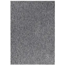 Carpetsale24 Teppich 60x100 cm Grau, Einfarbiger Kurzflor Schlingenteppich für Flur, Küche oder Eingangsbereich, Modern, pflegeleicht & kompakt