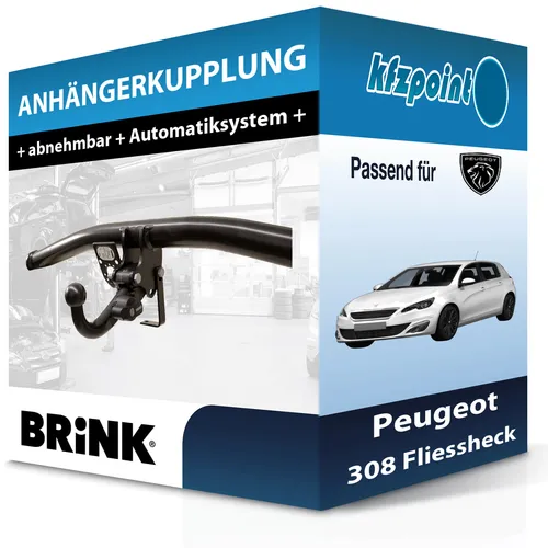 BRINK Abnehmbare Anhängekupplung für Peugeot 308 Fliessheck (07-11)