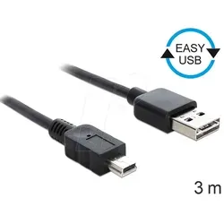 DELOCK 83364 - USB 2.0 Kabel, EASY A Stecker auf Mini B Stecker, 3 m