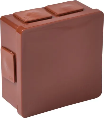 Aufputzdose, hermetisch, braun, aufschnappbar, 86x86x40 IP55, Viplast 00202