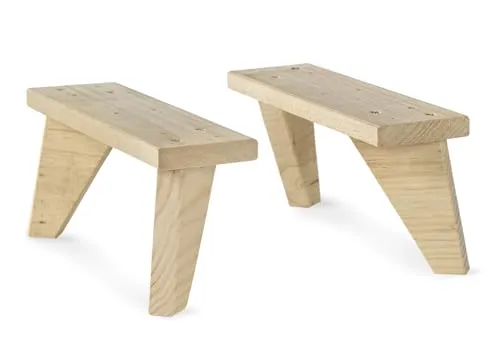 Astigarraga Kit Line Möbelfuß Vollholz-Regalbeine - Dinamic, 2er Set - Möbelfüße aus nachhaltigem Massivholz, perfekt für ein warmes Raumgefühl und zur optimalen Nutzung vertikaler Flächen in Deinem Zuhause.