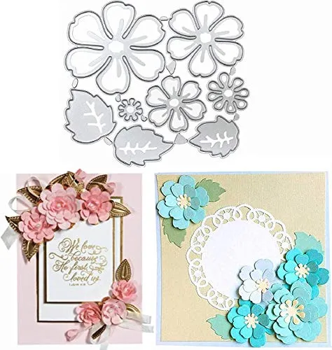 U-horizon 3D-Blumen-Stanzformen, DIY, Scrapbooking, Metall-Prägeschablone, Vorlage für Alben, Papierkarten, Kunsthandwerk (3D-Blume)