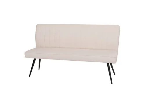 PROREGAL® Sitzbank Sitzbank HxBxT 90x160x60cm Stoff Bouclé Metall 160cm Creme-Beige