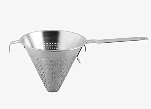 Weis Spitzsieb gelocht aus Edelstahl mit 1 mm Maschenweite und einem Durchmesser von 24 cm, 20724