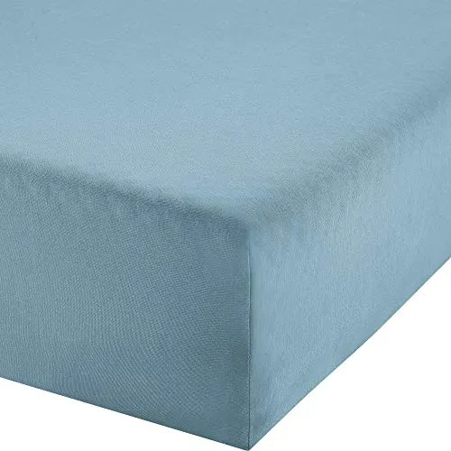 Erwin Müller Boxspringbett-Spannbettlaken Freising - blau 90x190 cm bis 100x220 cm - Entdecken Sie das Erwin Müller Boxspringbett-Spannbettlaken aus Elasthan-Jersey-Stretch. Es bietet eine perfekte Passform, ist bügelfrei und mit Rundumgummi für optimalen Halt ausgestattet. Ideal für Boxspringbetten bis 35 cm Matratzenhöhe.