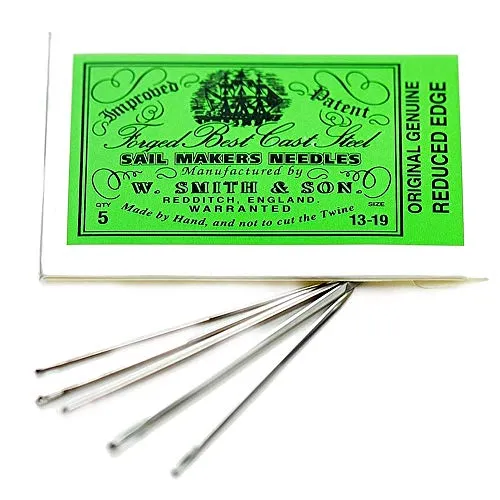 wellenshop Segelnadeln Segelwerkzeug Reparaturnadel 5er Set in grün von Wellenshop