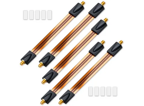 deleyCON deleyCON 5x Fensterdurchführungen SAT Kabel 17cm flexibel / 26cm SAT-Kabel