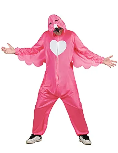 DEGUISE TOI Vegaoo Flamingo-Kostüm für Herren Faschingskostüm pink - XL