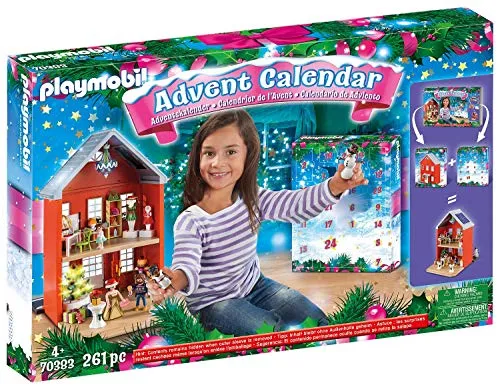 PLAYMOBIL Großer Adventskalender 70383 - Weihnachten im Stadthaus, mit 24 Türchen und zweistöckigem Wohnhaus für kreativen Spielspaß ab 4 Jahren