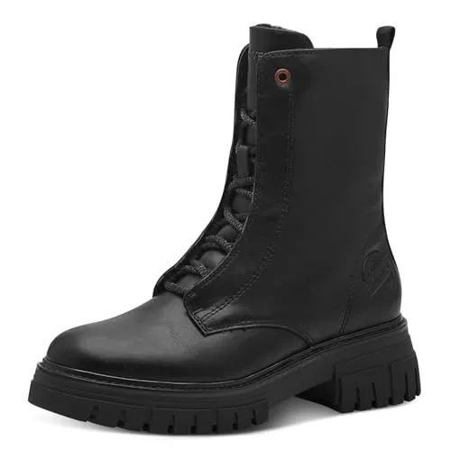 s.Oliver Damen Winterstiefeletten Gefüttert Vegan, Schwarz (Black), 39 EU - Wanderschuhe mit SOFT FOAM Sohle für ultimativen Komfort und optimaler Passform. 100% vegan und gefüttert für extra Wärme an kalten Tagen.