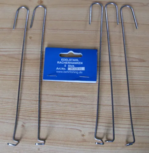 Edelstahl Räucherhaken Behr Inhalt 5 Stück Länge 15cm