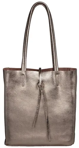 Caspar Schultertasche Mittelgroße Leder Shopper Damen Tasche - CLASSIC LINE - Elegante Damen Shopper-Tasche aus 100% echtem italienischem Leder. Leicht, strapazierfähig und ideal für den Alltag. Mit praktischem Sicherheitsfach und minimalistischem Design.