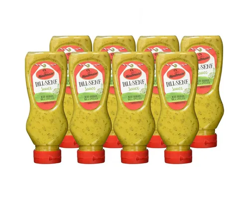 Händlmaier Saucen, Händlmaier Dill Senf Sauce Vegan Milde Schärfe Flasche 225ml 8er Pack